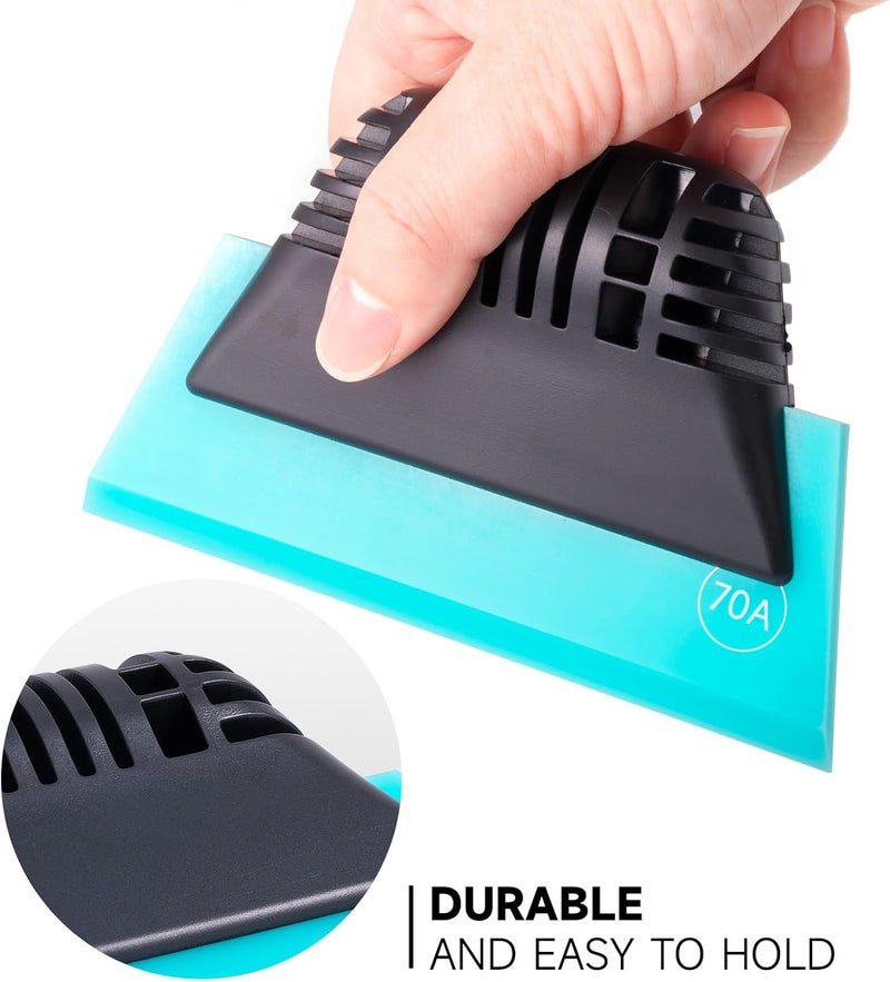 FOSHIO 3 Pack Different Hardness Small Squeegee, Non-Slip Handle Rubber PPF Squeegee, Window Cleaning, Shower Glass Door, Car Windshield - Image 3